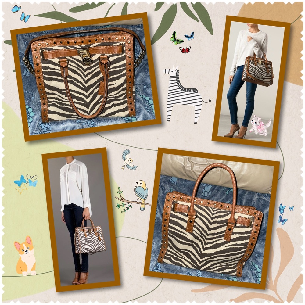 Michael Kors “Hamilton” Zebra Print Women's Bag